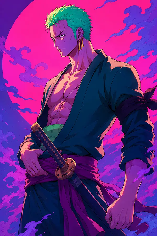 Prisma Panels artwork Pink Swordsman
